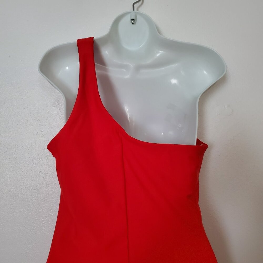 Kona Sol Red One Shoulder One Piece Swimsuit Size Large New - Picture 7 of 9